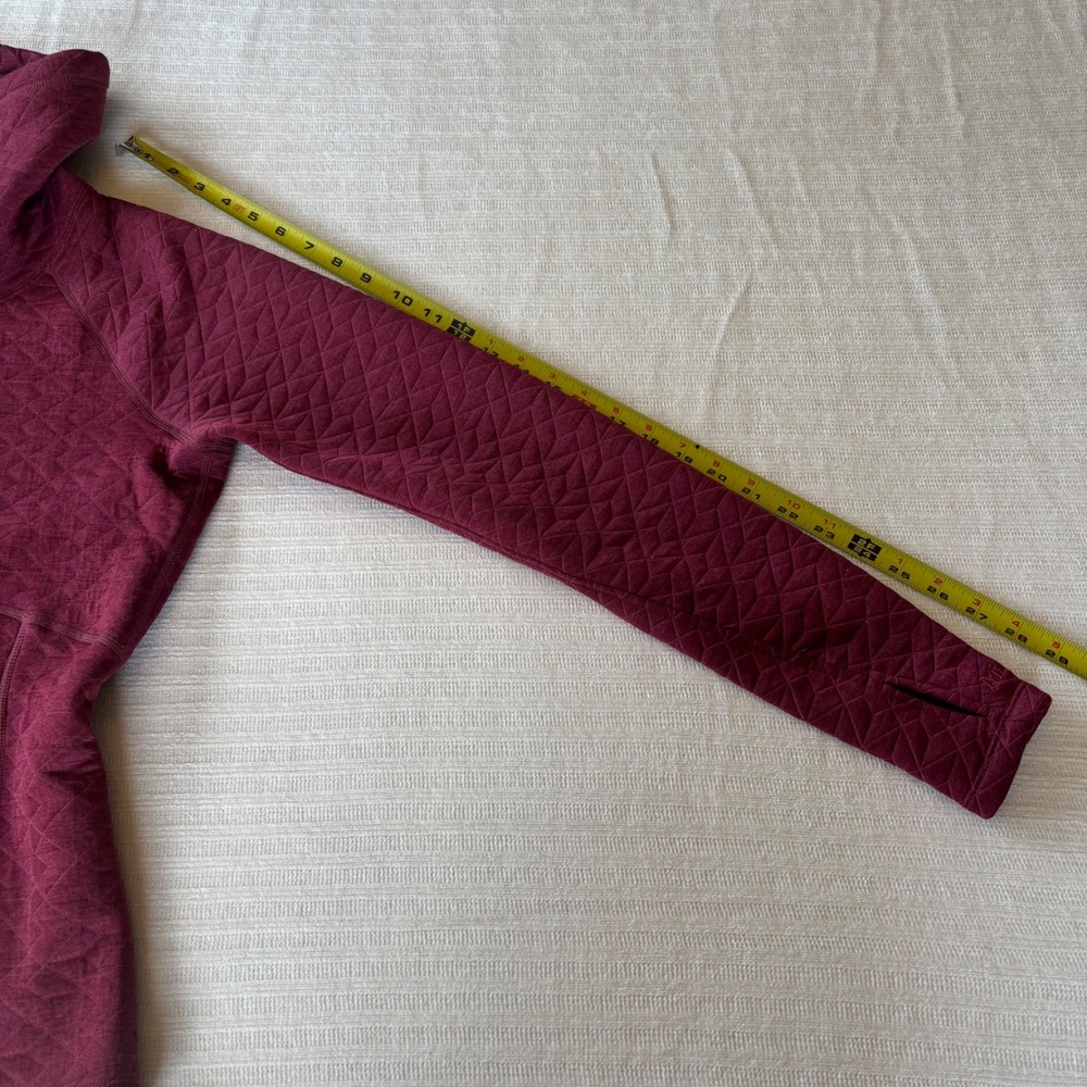 Marmot Annie Womens Quilted Funnel Neck Hoodie Burgundy Heather Pullover Medium - Picture 8 of 9